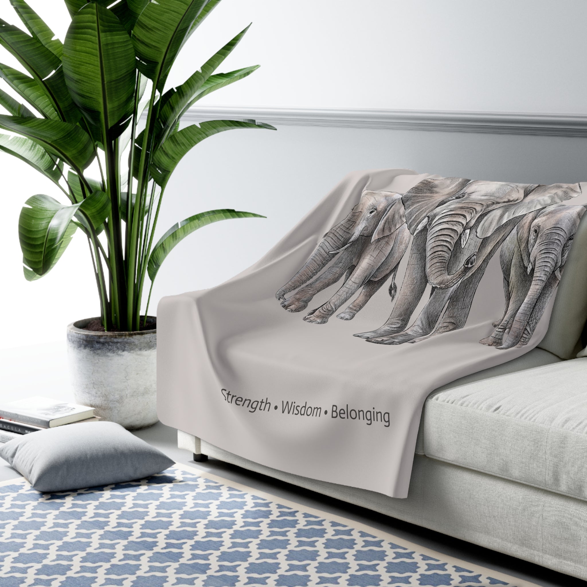 Strength in the Herd Fleece Throw