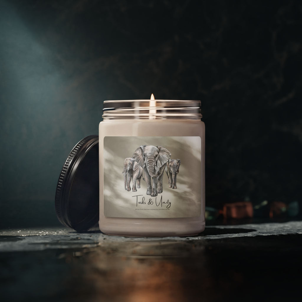 Tusks & Unity Scented Soy Candle, 9oz
