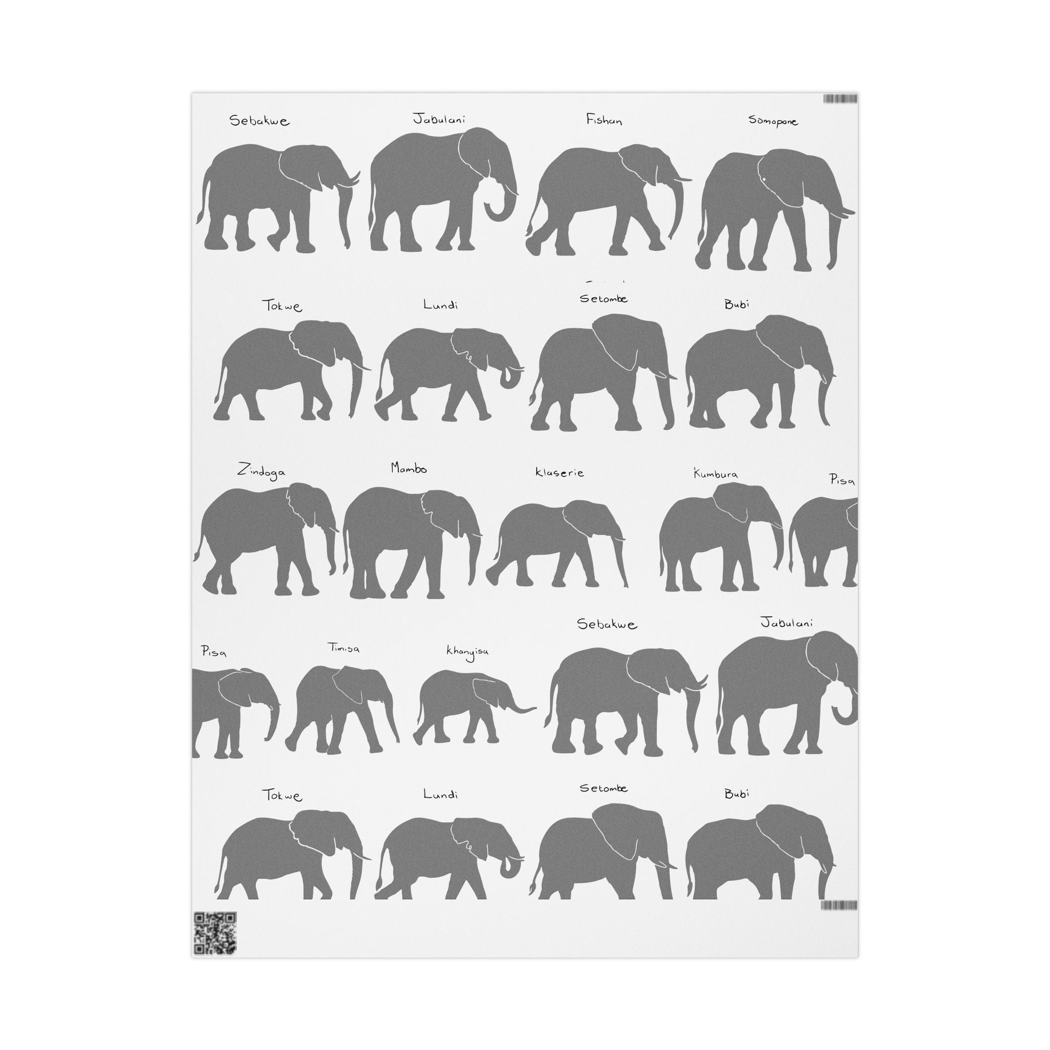 HERD Elephant Wrapping Paper