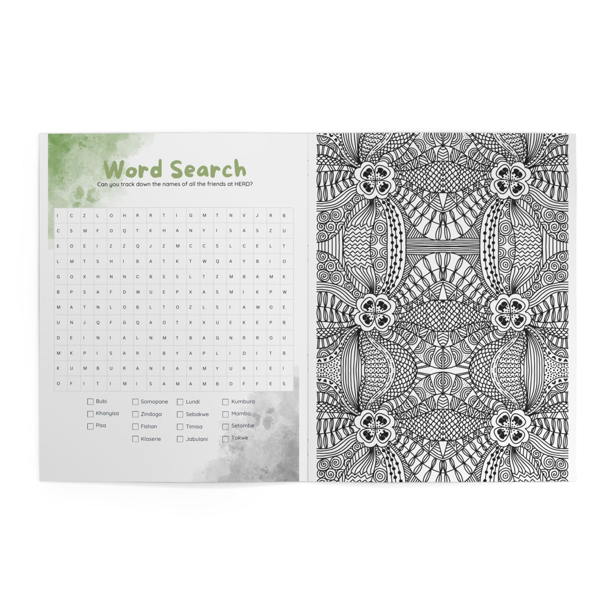 HERD Kids Activity Coloring Book